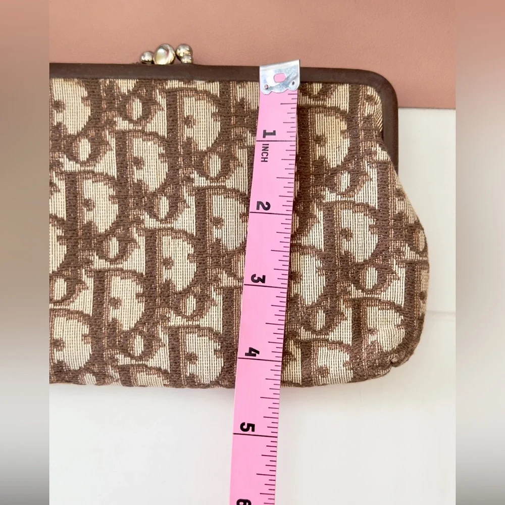 Vintage Dior Trotter Large Kisslock Card Wallet- 7.5”